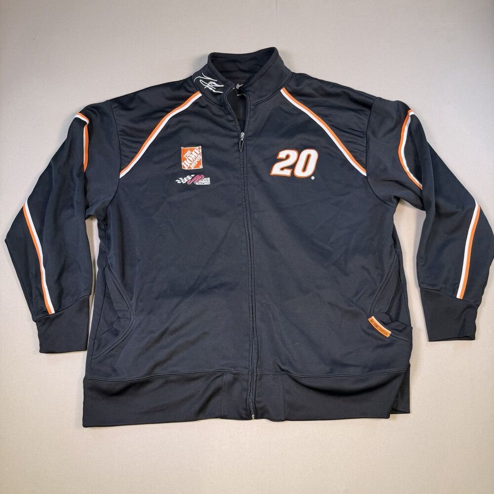 VTG Tony Stewart Nascar Jacket Men's XL Black 2007 Joe Gibbs Racing Home Depot